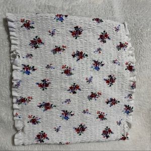 Ruched Floral tube top